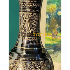 11 Round Champaign Gold Flower Vase Set Of 2 Vases