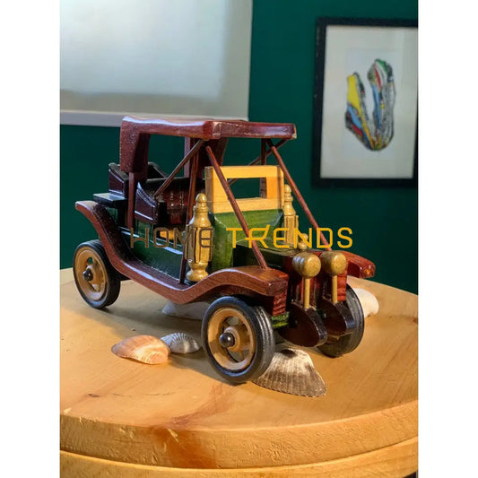 8 Wooden Antique Car Model Sculptures & Monuments