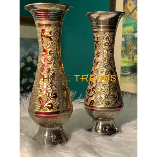 9 Multicolor Leaf Vase Set Of 2 Vases
