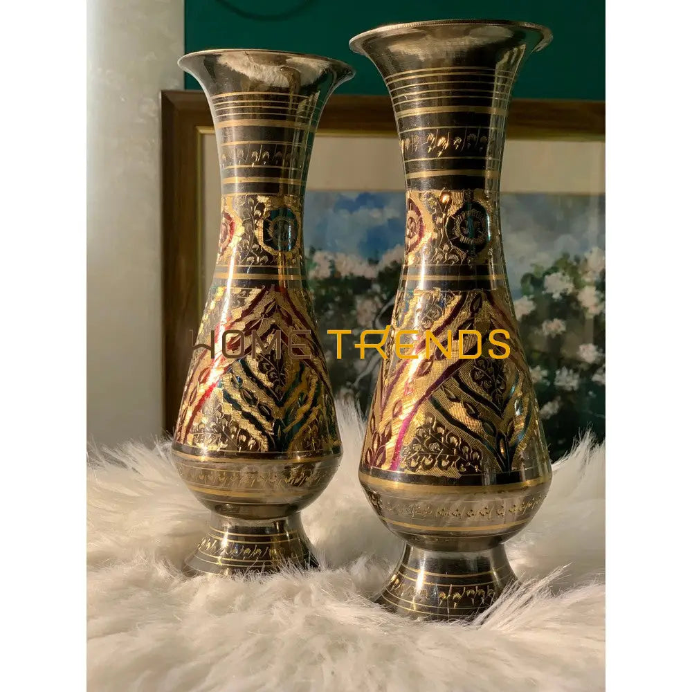 9 Multicolor Vase Set Of 2 Vases