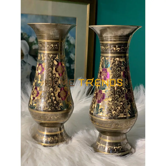 9 Multicolor Vase Set Of 2 Vases