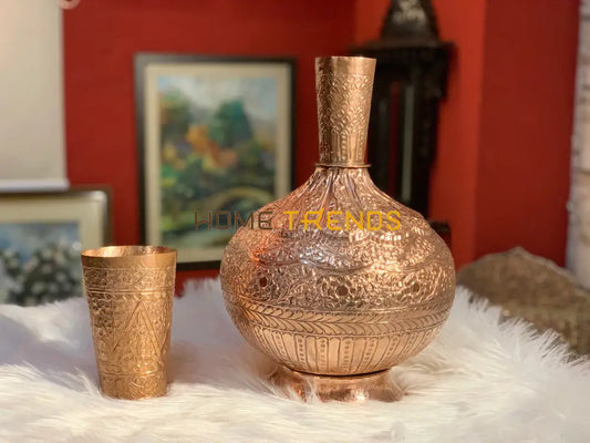 Antique Copper Surahi Vases
