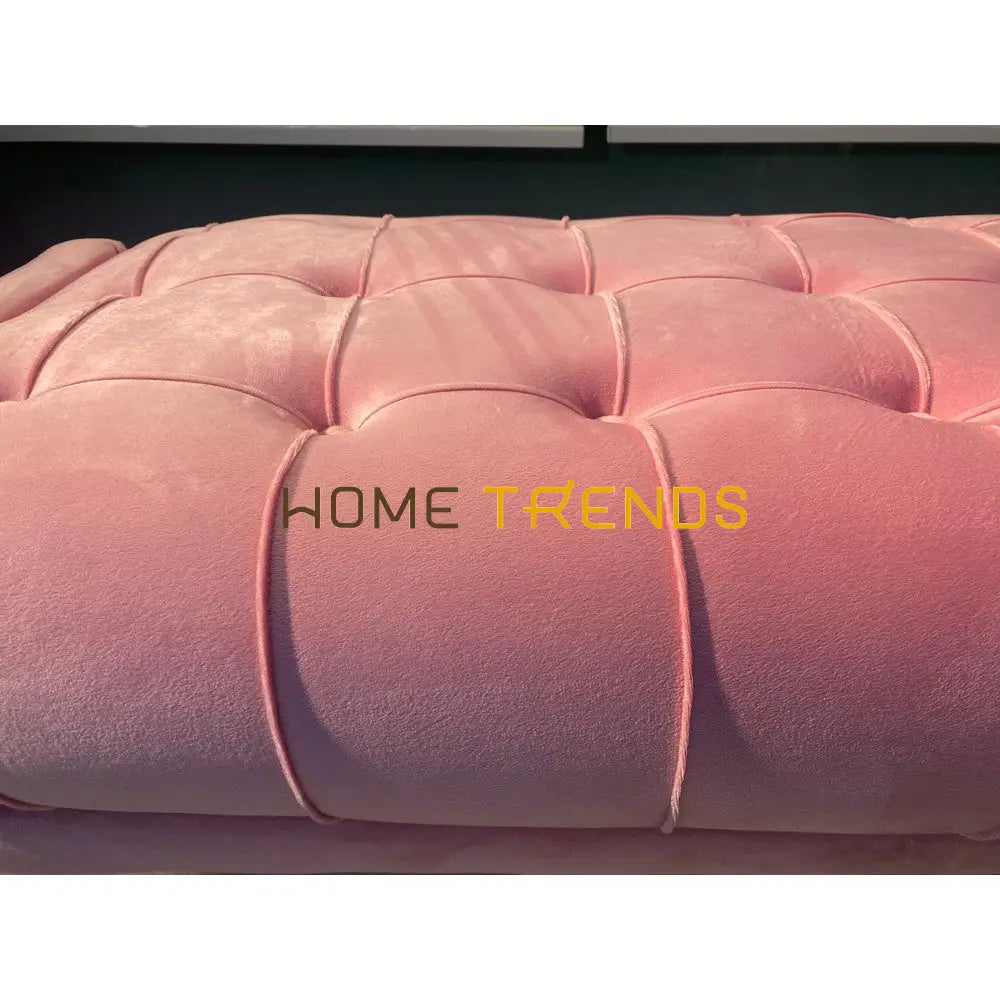 Aspen Pink Velvet Bench Benches & Stools