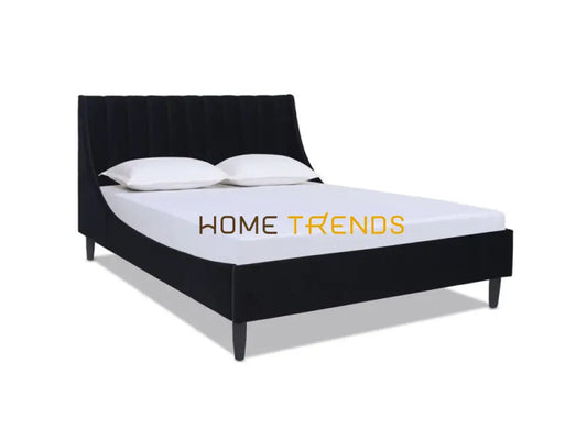 Aspen Vertical Anthracite Black Tufted Modern Platform Bed