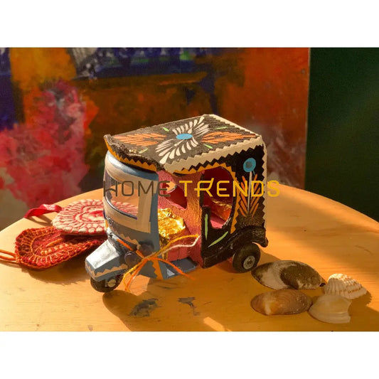 Black And Blue Truck Art Rickshaw Sculptures & Monuments