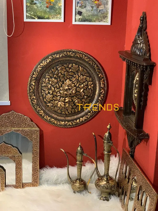 Bronze Decorative Floral 24 Wall Plate Decors