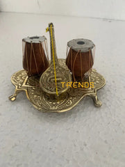 Handcrafted Brass Golden Tabla And Sitar Miscellaneous Decor