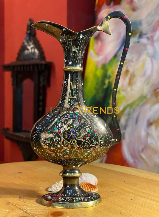Handcrafted Brass Multicolor Decorative 8 Jug Vases