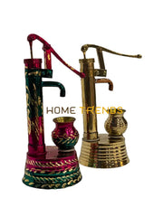 Handcrafted Brass Purple Hand Pump Miscellaneous Decor