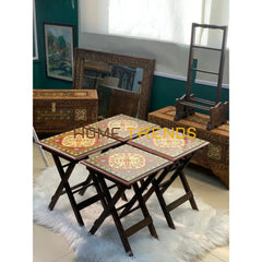Swati Picnic Table Set Of 4 Nesting Tables