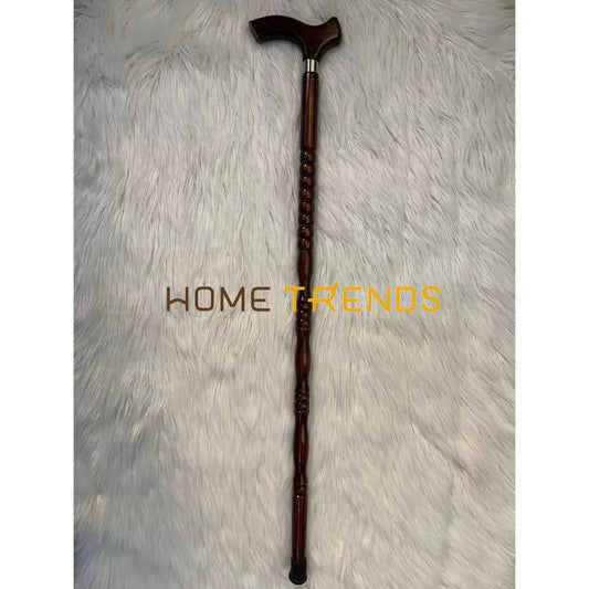 Traditional Silver Joint Dark Brown Khundi / Walking Stick Miscellaneous Decor