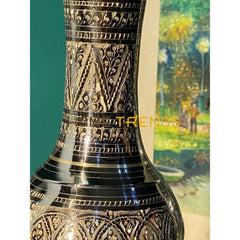 11 Round Champaign Gold Flower Vase Set Of 2 Vases