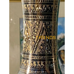 11 Round Champaign Gold Flower Vase Set Of 2 Vases