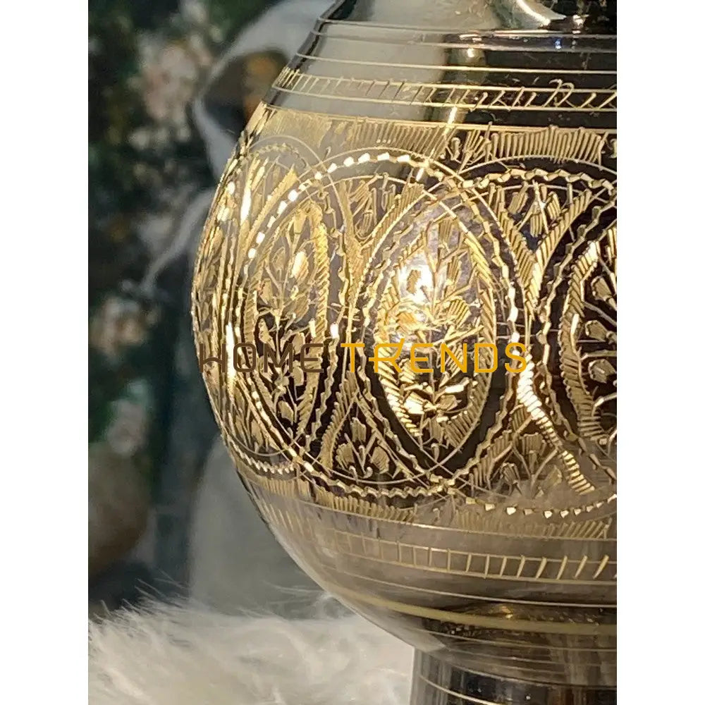 11 Round Champaign Gold Flower Vase Set Of 2 Vases