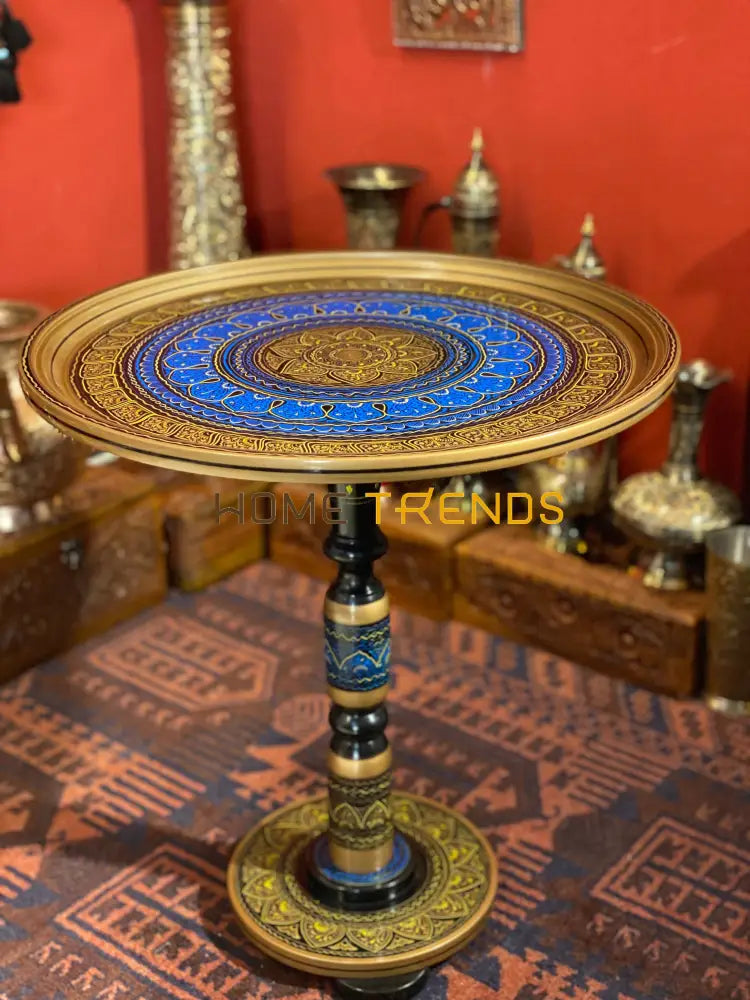 18 Blue Deep Edge Naqshi Table Accent Tables