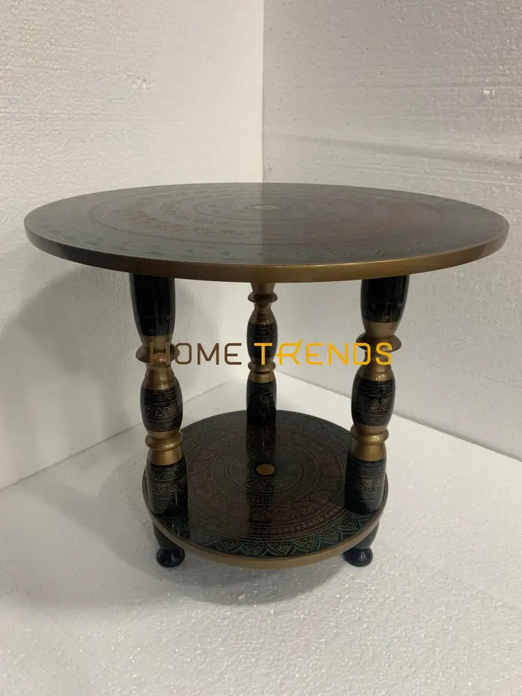 24 Green And Red Column Legged Pedestal Naqshi Table Accent Tables