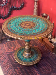 24 Green Naqshi Table Accent Tables