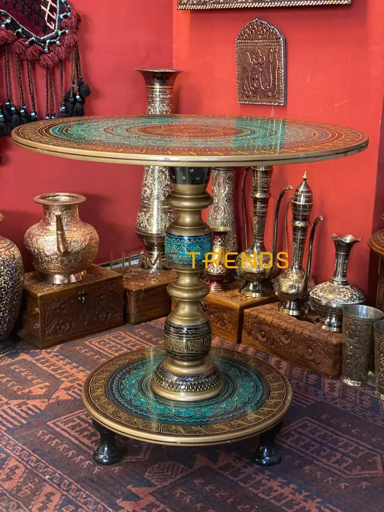 24 Green Naqshi Table Accent Tables