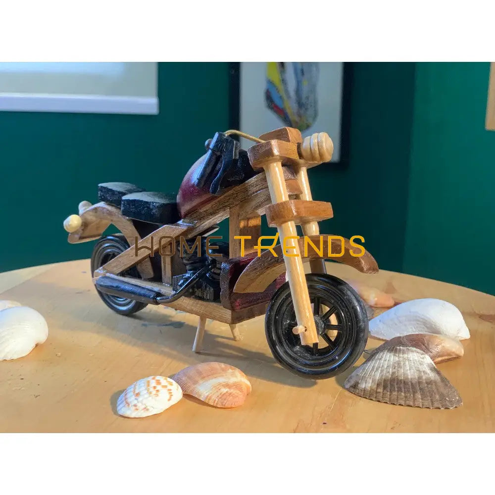 7 Wooden Motorcyle Model Sculptures & Monuments