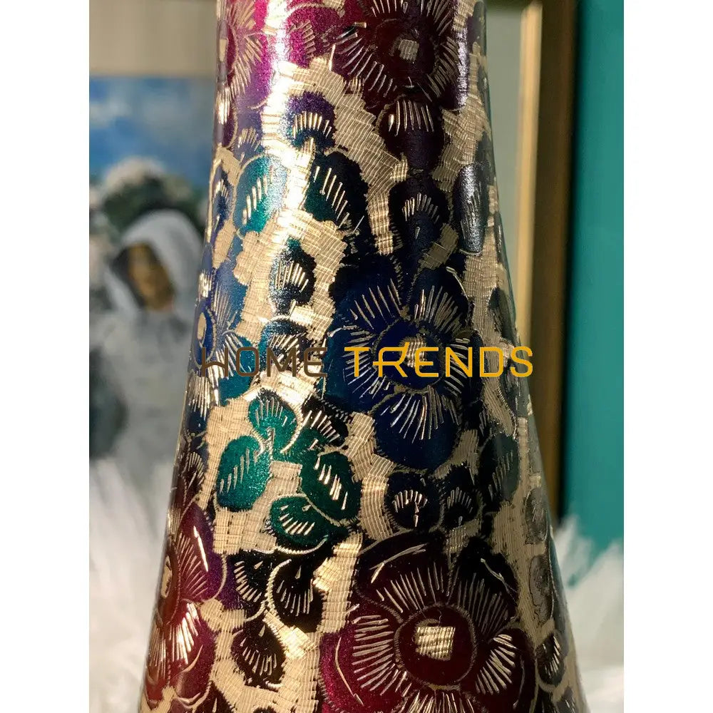 9 Multicolor Floral Vase Set Of 2 Vases