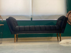 Boxpark Black Velvet Bench