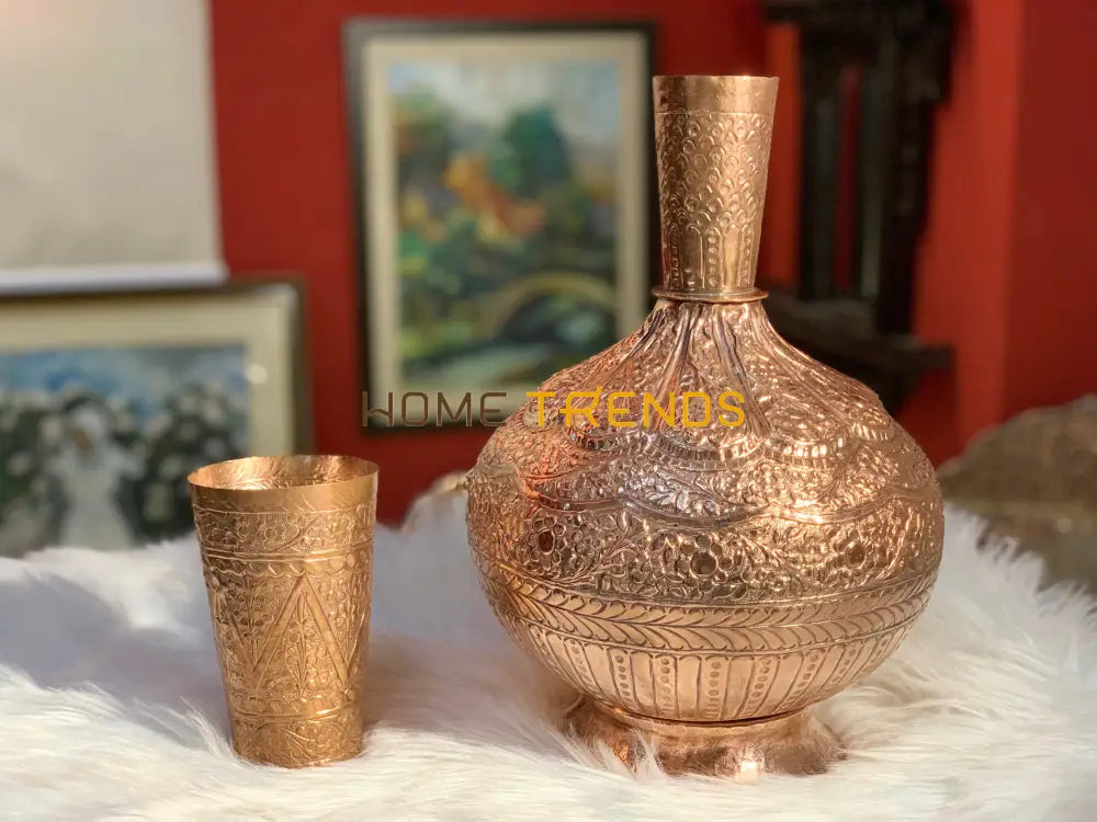 Surahi Stand Antique Copper Surahi – hometrends