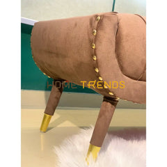 Aspen Brown Velvet Bench Benches & Stools