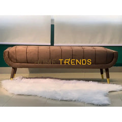 Aspen Brown Velvet Bench Benches & Stools