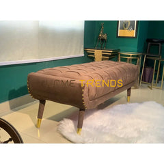 Aspen Brown Velvet Bench Benches & Stools