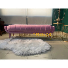 Aspen Pink Velvet Bench Benches & Stools