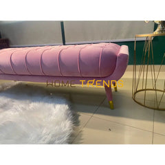 Aspen Pink Velvet Bench Benches & Stools