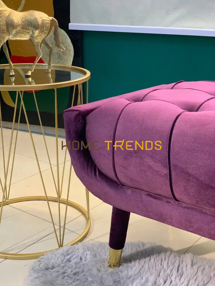 Aspen Purple Velvet Bench Benches & Stools