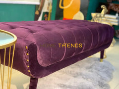 Aspen Purple Velvet Bench Benches & Stools