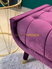 Aspen Purple Velvet Bench Benches & Stools