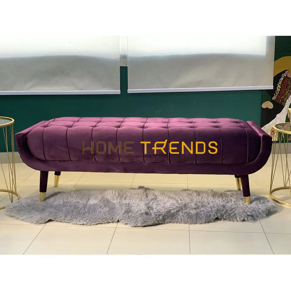 Aspen Red Velvet Bench Purple Benches & Stools