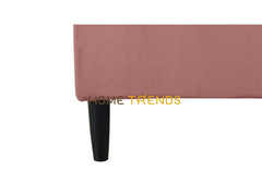 Aspen Vertical Ash Rose Pink Tufted Modern Platform Bed