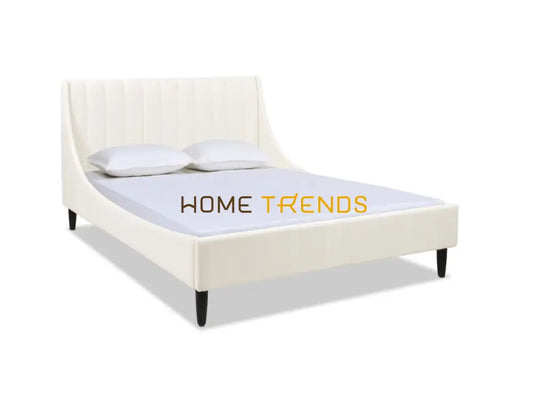Aspen Vertical Cloud White Tufted Modern Platform Bed
