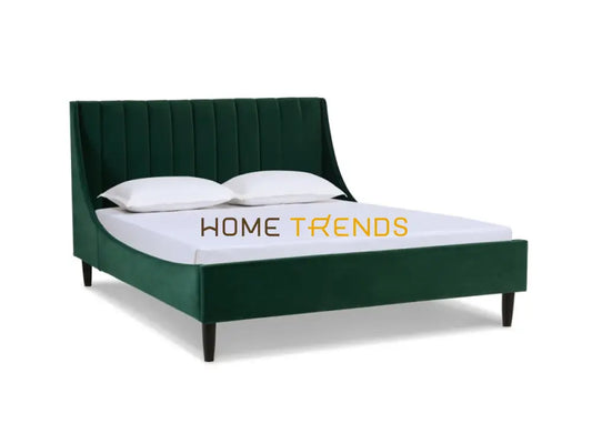 Aspen Vertical Evergreen Tufted Modern Platform Bed