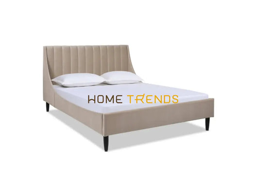 Aspen Vertical Mink Beige Tufted Modern Platform Bed