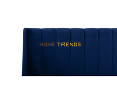 Aspen Vertical Navy Blue Tufted Modern Platform Bed