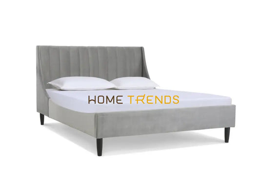 Aspen Vertical Opal Gray Tufted Modern Platform Bed