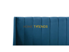 Aspen Vertical Teal Blue Tufted Modern Platform Bed