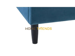 Aspen Vertical Teal Blue Tufted Modern Platform Bed