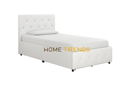 Atwater Living Dana White Upholstered Storage Bed