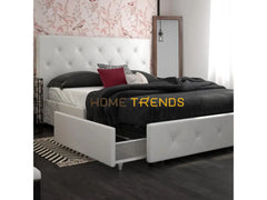 Atwater Living Dana White Upholstered Storage Bed