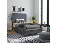 Atwater Living Jazmine Gray Upholstered Bed