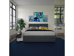 Atwater Living Ryder Blue Linen Upholstered Storage Bed