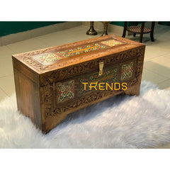 Swati Solid Wood Storage Bench Benches & Stools