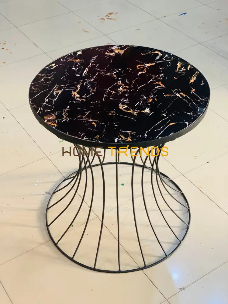 Black 20 Round Accent Table Tables