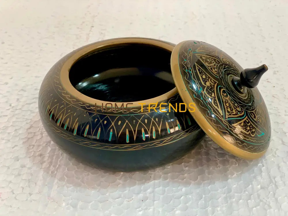 Black And Blue Paisley 18 Powder Box Boxes